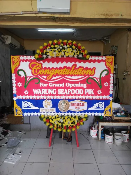 Papan Bunga Ucapan Selamat Cikupa